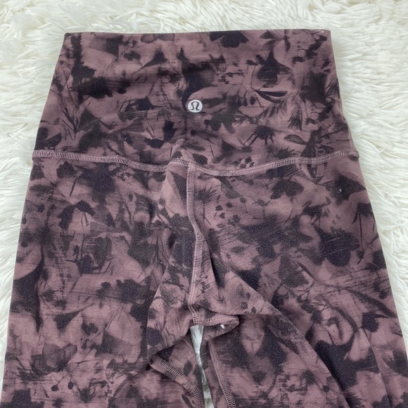 Lululemon Align Pant 28" Mini Dusk Floral Antique Bark Black - Picture 5 of 8